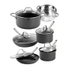 Gotham Steel Pro Ultra Ceramic 2x 11-pc. Non-stick Cookware Set In Black