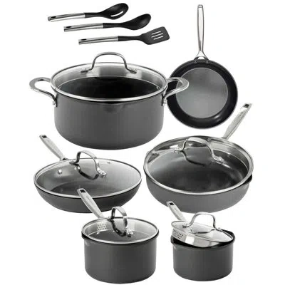 Gotham Steel Pro Ultra Ceramic 2x 15 Piece Nonstick Cookware Set With Utensils In Black