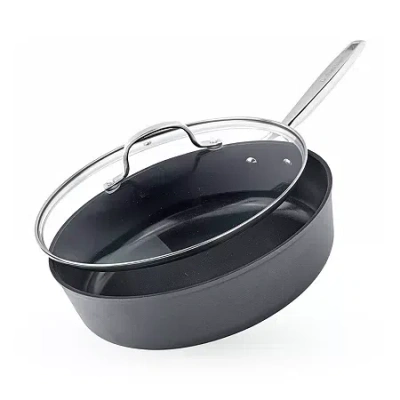 Gotham Steel Pro Ultra Ceramic 2x 4-qt. Non-stick Deep Saute Pan With Lid In Black