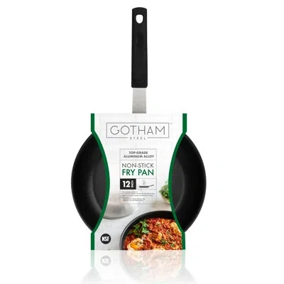 Gotham Steel Professional Series Nsf 12'' Fry Pan With Removeable Rubber Handle In Black