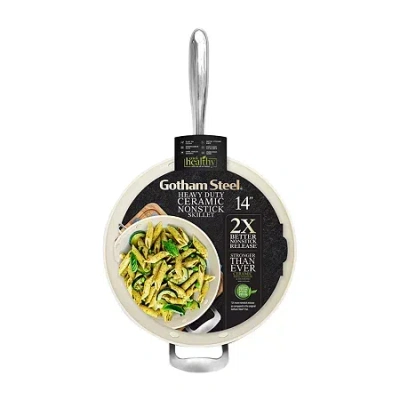 Gotham Steel Ultra 14" Non-stick Family Pan With Helper Handle In White