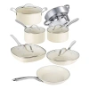 Gotham Steel Ultra Stay Cool Handles 12-pc. Non-stick Cookware Set In White