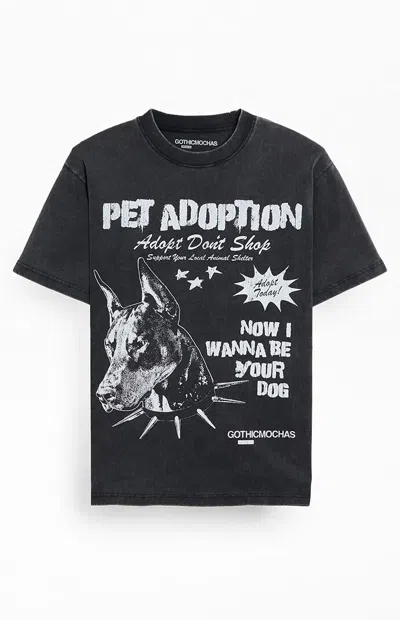 Gothic Mochas Men's I Wanna Be Your Dog T-shirt In Black