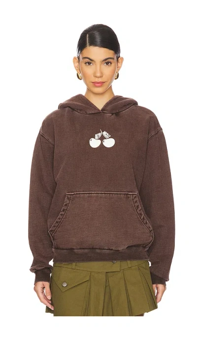Gothicmochas Cherry Bomb Hoodie In Brown