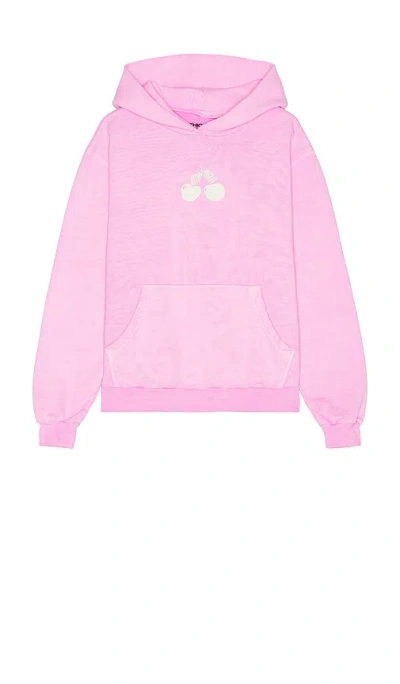 Gothicmochas Cherry Bomb Hoodie In Pink