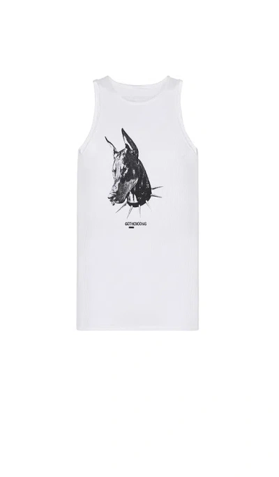 Gothicmochas I Wanna Be Your Dog Ribbed Tank In White
