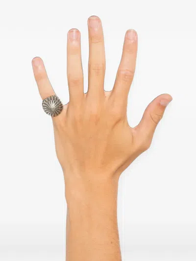 Goti Textured-finish Silver Ring