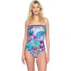 Gottex Bali Bandeau Swimsuit In Multi