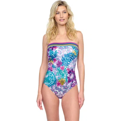 Gottex Bali Bandeau Swimsuit In Multi