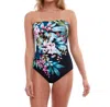 Gottex Bandeau One Piece Swimsuit In Got Dusk Bloom In Multi