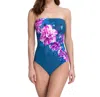 Gottex Bandeau Strapless One Piece Swimsuit In Got Fiji In Multi