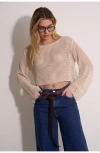 Gottex Beach Life Anna Two Crochet Long Sleeve Beach Top