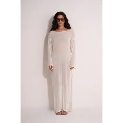 Gottex Beach Life Classic Fishnet Long Sleeve Beach Dress