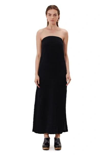 Gottex Beach Life Cloudshore Bandeau Midi Dress Cover-up In Black
