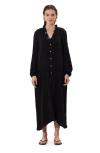 Gottex Beach Life Cloudshore Ruffle Collar Dress Cover-up In Black