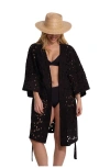 Gottex Beach Life Coastal Lace Robe Cover-up In Brown