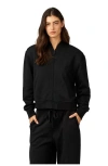 Gottex Beach Life Cozy Coast Airport Bomber Sweatshirt In Black