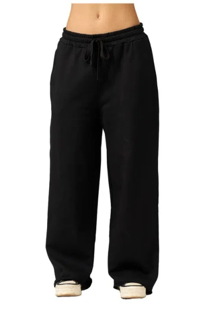 Gottex Beach Life Cozy Coast Airport Wide Leg Sweatpants In Black