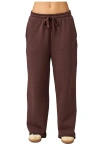 Gottex Beach Life Cozy Coast Airport Wide Leg Sweatpants In Brown