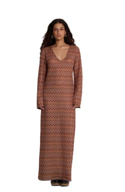 Gottex Beach Life Desert Mirage Belinda Maxi Beach Dress In Brown