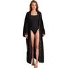 Gottex Beach Life Diamond Midi  Swim Cover Up Kimono In Black