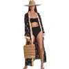 Shop Gottex Beach Life Diamond Midi  Swim Cover Up Kimono In White/pink