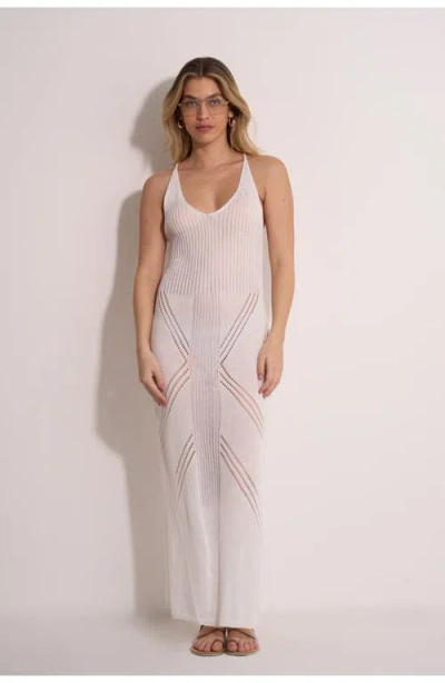Gottex Beach Life Geometric Crochet Maxi Dress Cover-up