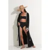 Gottex Beach Life Lee Midi Swim Cover Up Kimono In Black