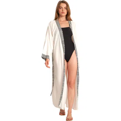 Gottex Beach Life Lee Midi Swim Cover Up Kimono In Cream