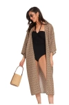 Gottex Beach Life Mika Short Sleeves Swim Cover Up Kimono In Multi/green