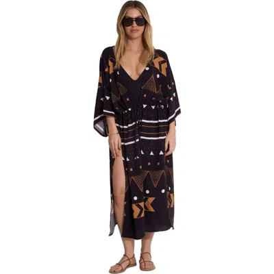 Gottex Beach Life Mist & Sand Robe Cover-up In Black