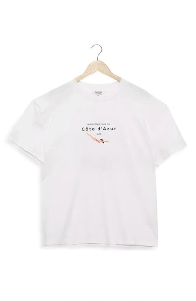 Gottex Beach Life Printed Swim Cover Up Tshirt Fit In White