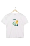 Gottex Beach Life Printed Swim Cover Up Tshirt Oversize In White