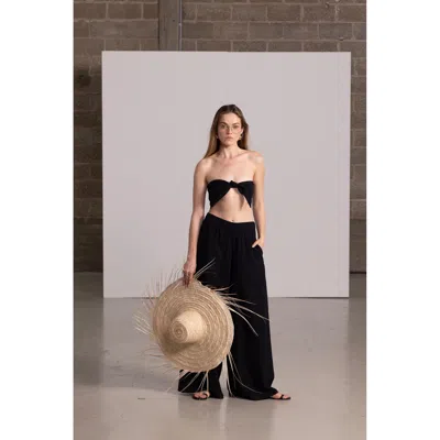 Gottex Beach Life Resort Bandeau Swim Cover Up Top In Black