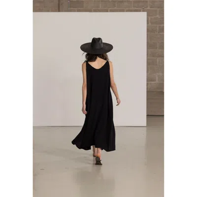 Gottex Beach Life Resort Swim Cover Up Maxi Tie Dress In Black