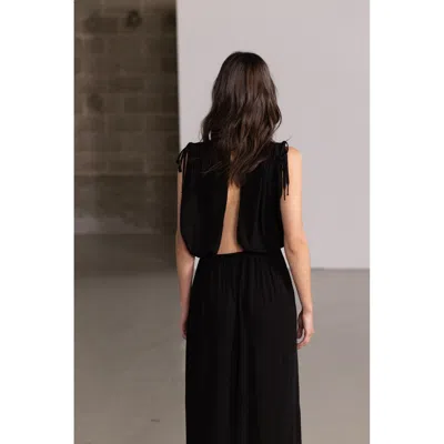 Gottex Beach Life Resort Swim Cover Up Open Back Dress In Black