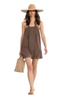 Gottex Beach Life Resort Swim Cover Up Short Jumpsuit In Khaki
