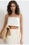 Gottex Beach Life Resort Tie Swim Cover Up Top In Cream