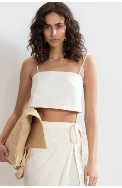 Gottex Beach Life Resort Tie Swim Cover Up Top In Cream