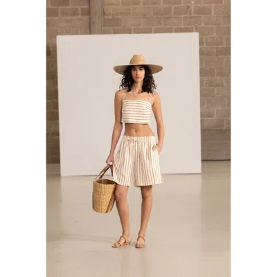 Gottex Beach Life Resort Tie Swim Cover Up Top In Neutral