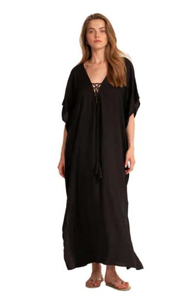 Gottex Beach Life Sable Kaftan Cover-up In Black