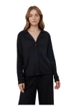 Gottex Beach Life Sandy Days Button Up Loungewear Top In Black
