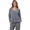 Gottex Beach Life Sandy Days Loungewear Top In Gray
