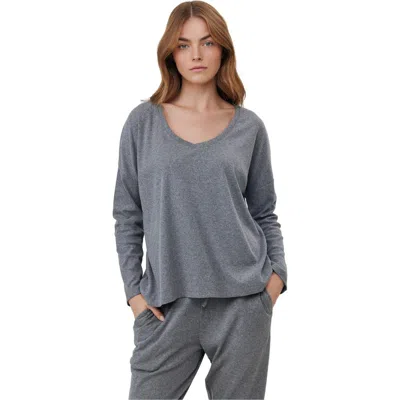 Gottex Beach Life Sandy Days Loungewear Top In Gray