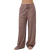 Gottex Beach Life Sandy Days Loungewear Wide Leg Bottoms In Brown
