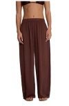 Gottex Beach Life Satin Shore High Waist Beach Pant Cover-up In Brown