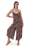 Gottex Beach Life Solena Crêpe Oversized Jumpsuit Cover-up In Brown