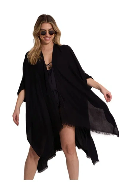 Gottex Beach Life Solena Open Tie Top Cover-up In Black