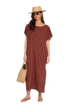 Gottex Beach Life Talya Open Back Swim Cover Up Kaftan In Multi