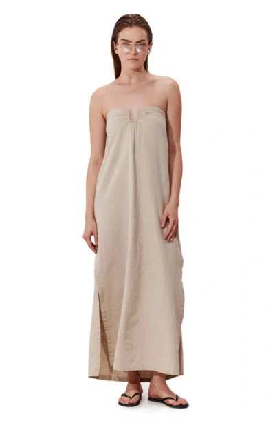Gottex Beach Life Terra Bandeau U Wire Midi Dress Cover-up In Neutral